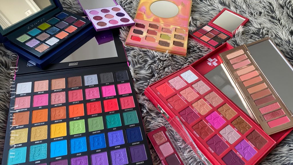 Picture of a selection of eyeshadow palettes